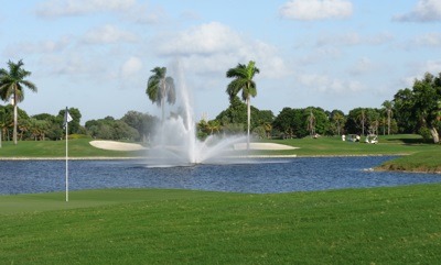 18th hole of the Blue Monster course at the Doral Golf Resort in Miami, Florida